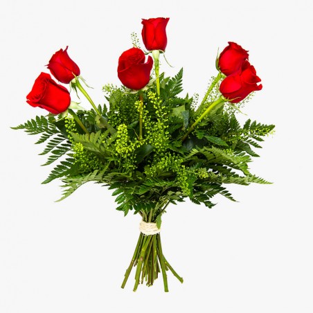 Ramo de 6 rosas rojas Roma - Envío 24h - Flormoments